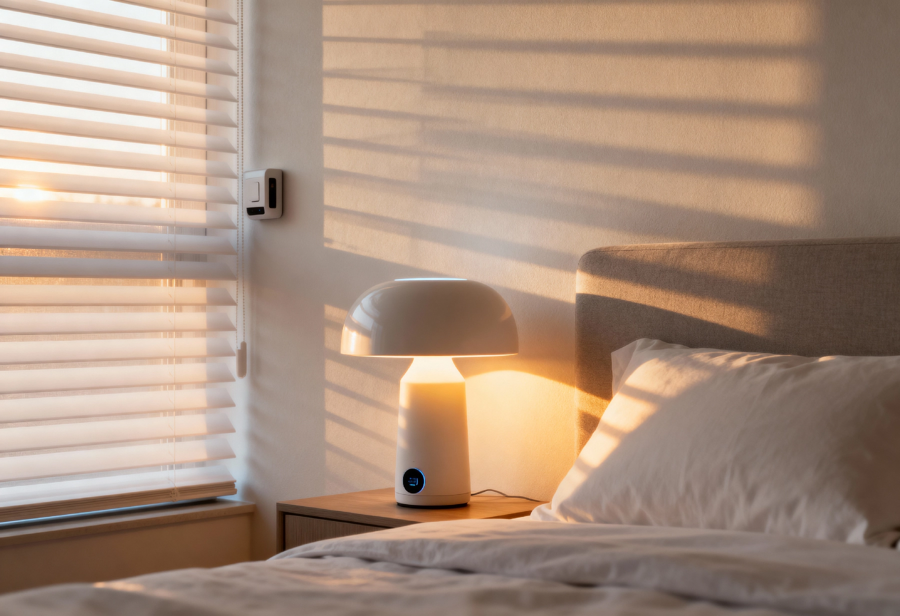 Plissees im Schlafzimmer